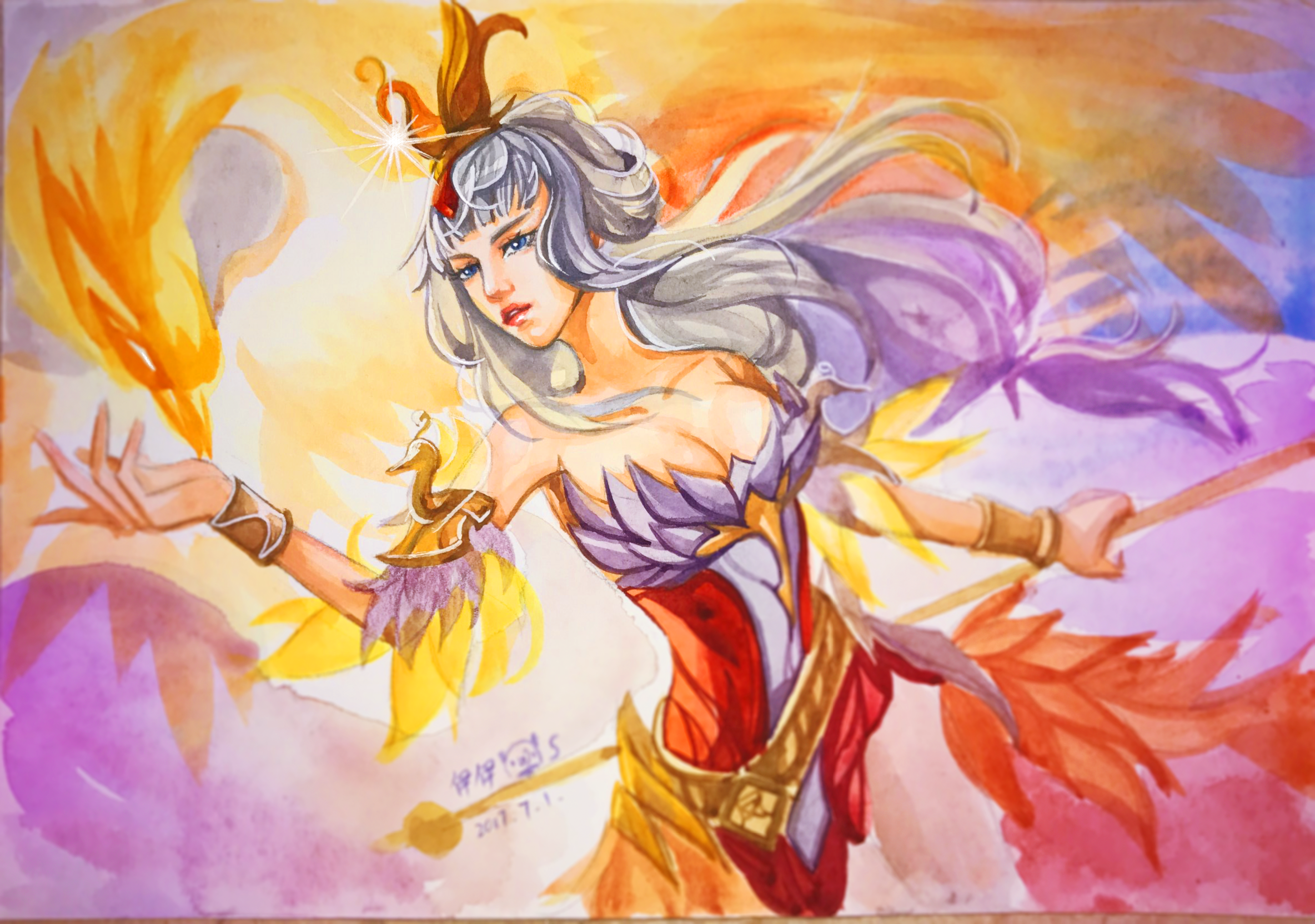 手绘王者荣耀英雄