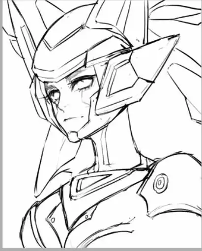 王者荣耀孙尚香线稿