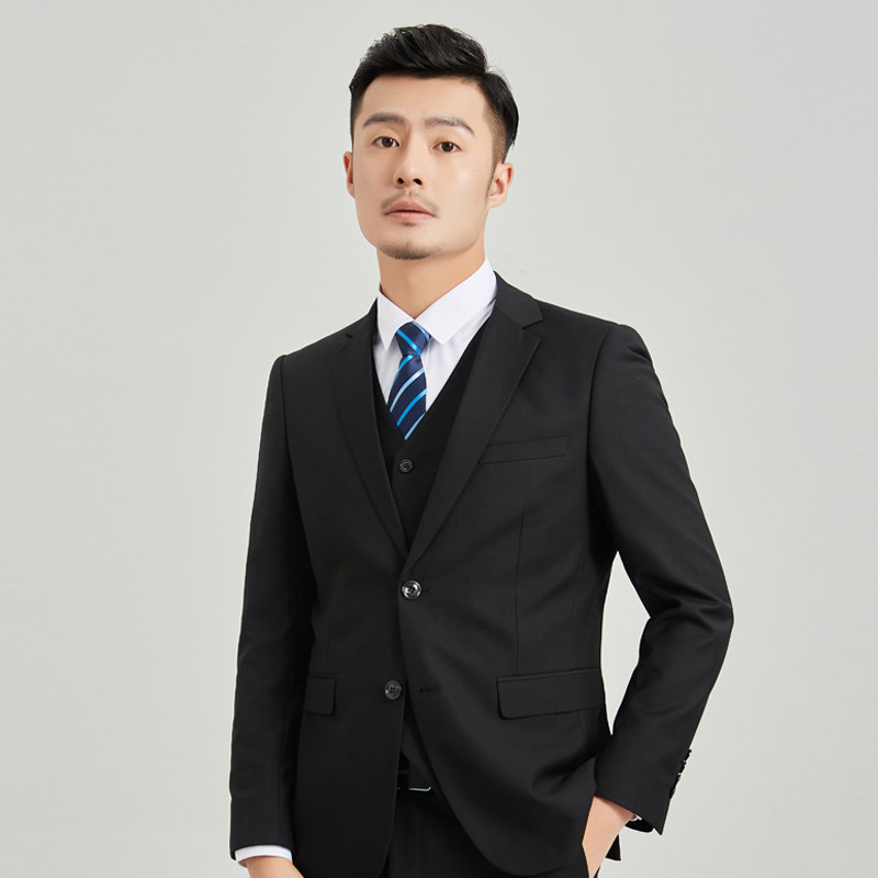 西服套装男士商务修身西装结婚工作服青年职业装西服套装