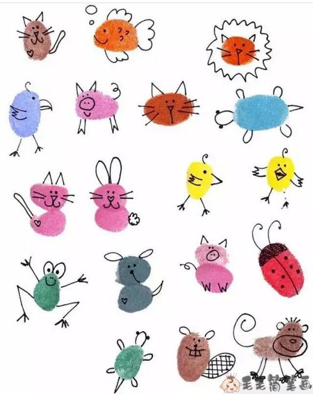 手指画儿童手指画图片