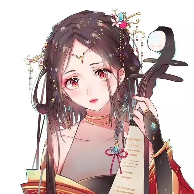 手绘古风动漫小仙女头像,迎着风追着光,目光灼灼!