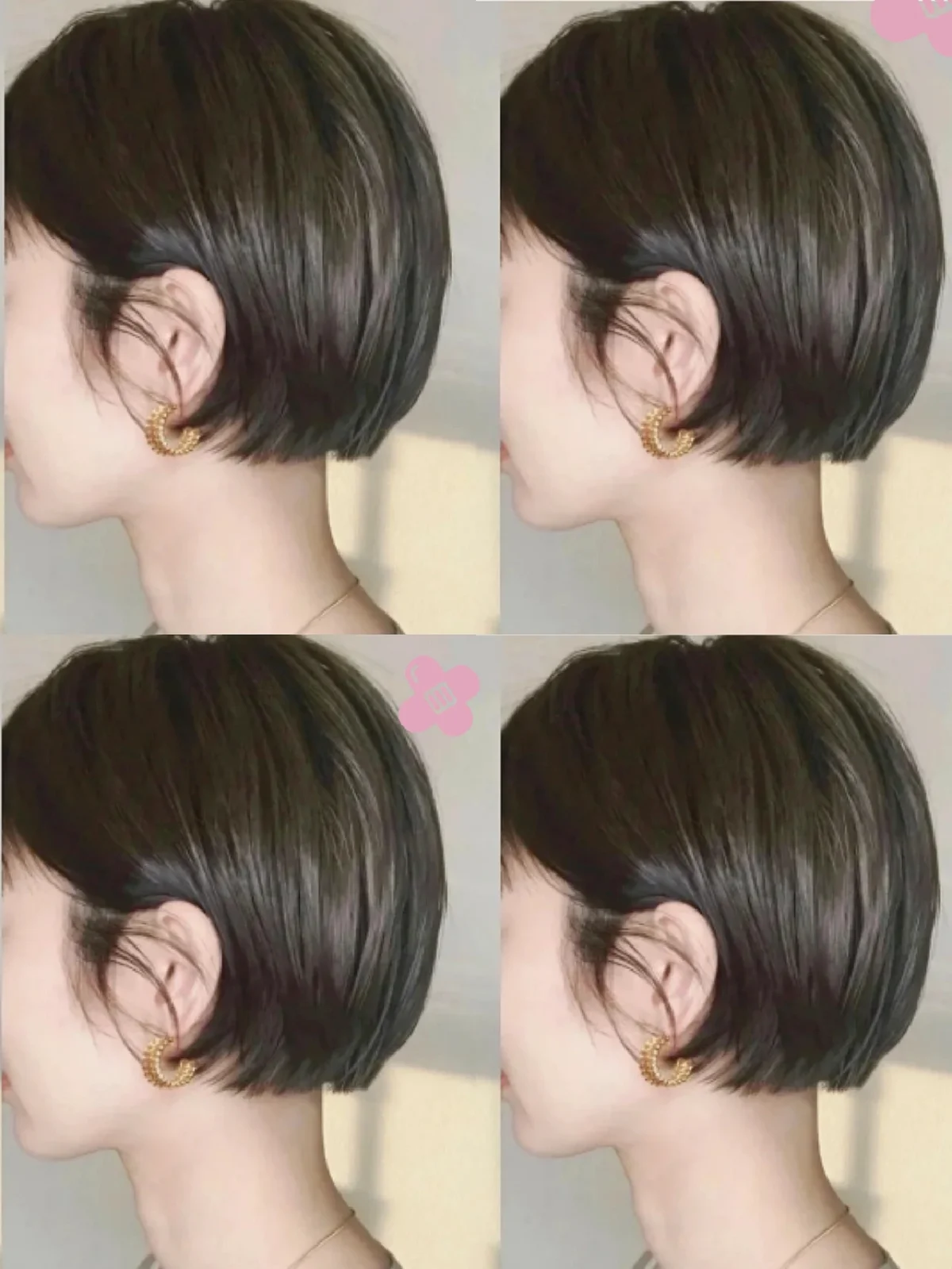 a短发推荐齐耳短发0808超a短发可扎可放搭配法式刘海这个短发发型