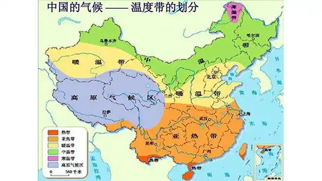 中温带与暖温带分界线