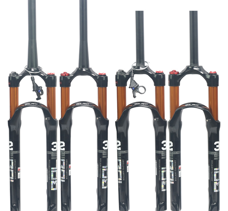 跨境货源单车配件气压前叉26寸27.5寸29寸镁合金山地自行车前叉