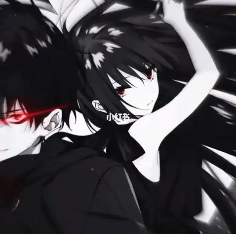 黑暗系女生头像动漫情侣头像一对