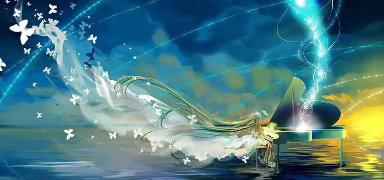 唯美梦幻少女蝴蝶手绘banner