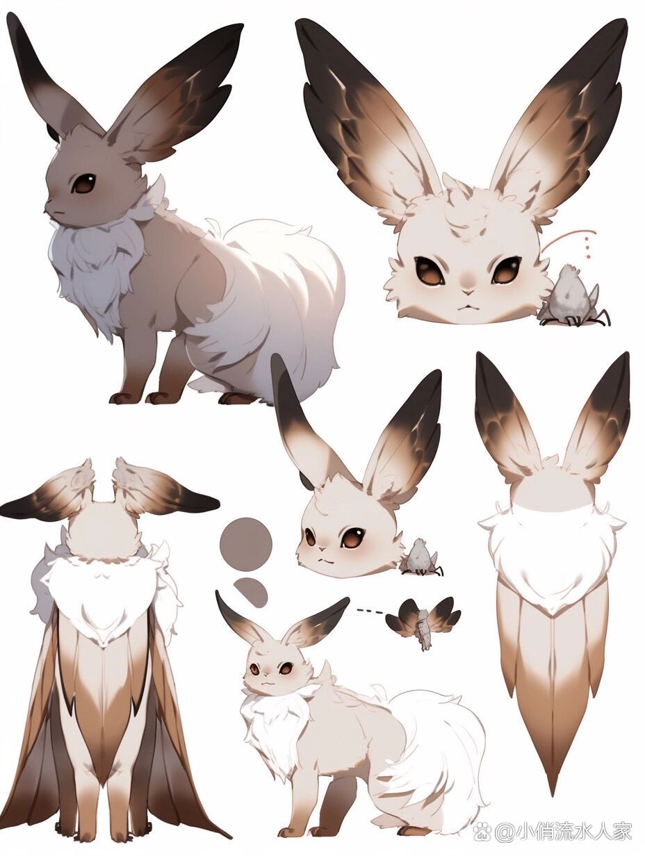 伊布飞行系进化—羽精灵 捏了两只啾形态伊布,扑腾扑腾着大耳朵的样子