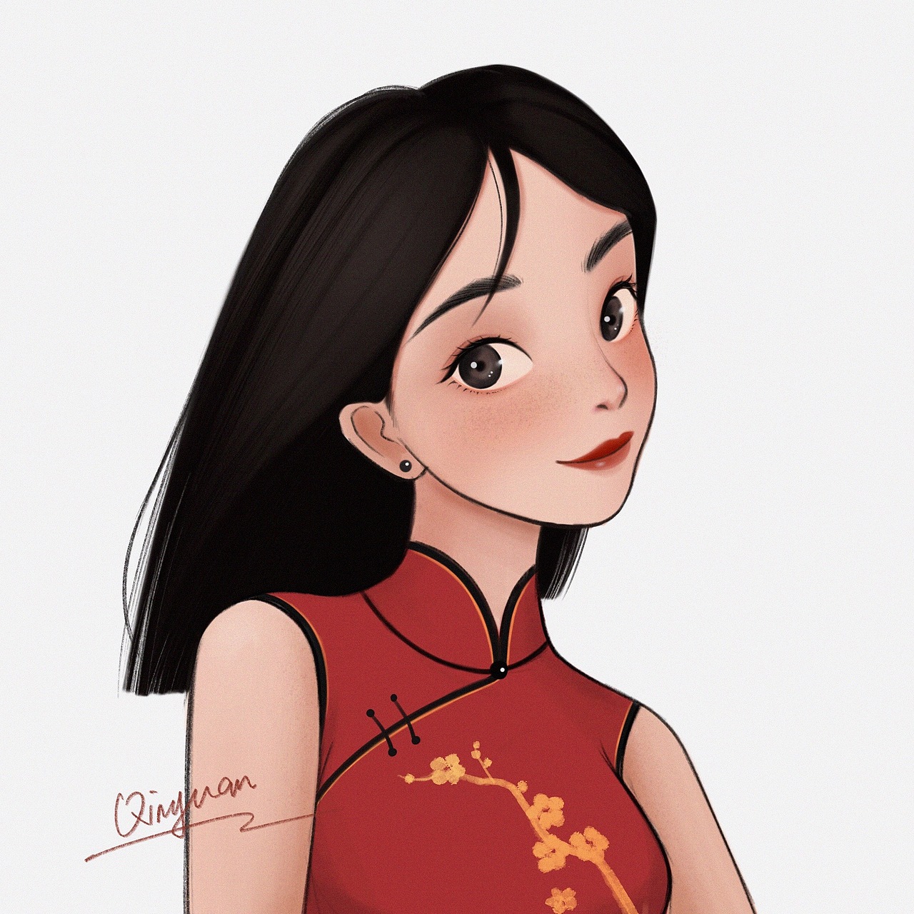 穿旗袍的迪士尼公主系列头像