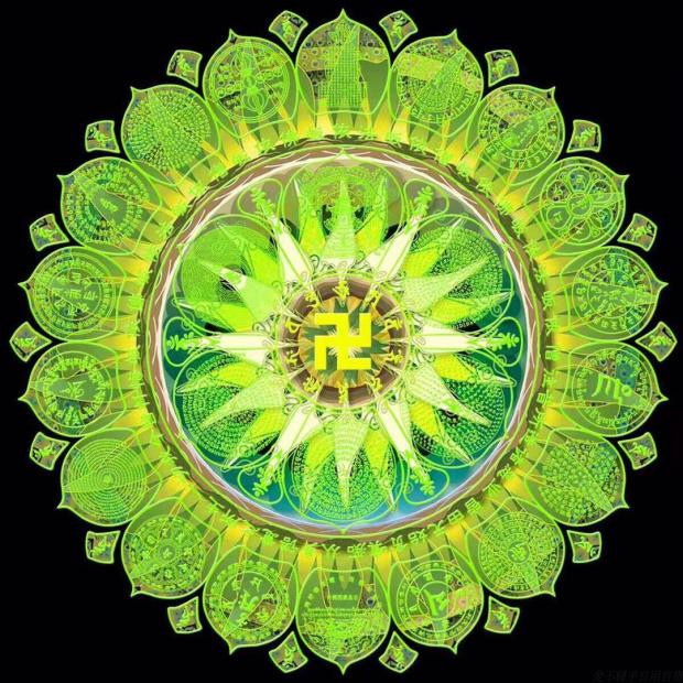 金刚藏大圆满尊胜咒轮集合48个咒消业增福做头像