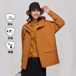 northland诺诗兰沙泽冲锋衣女2023新款三合一外套秋冬款