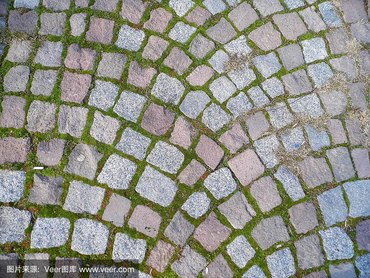 人行道图片,鹅卵石路面,铺路石