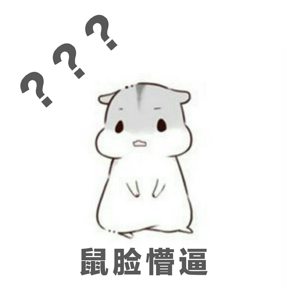 可爱的仓鼠表情鼠脸懵逼