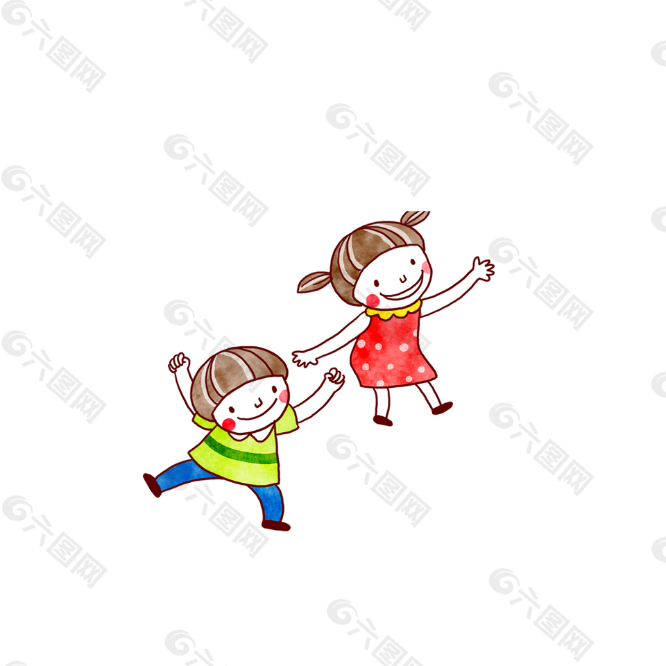 卡通手绘小朋友