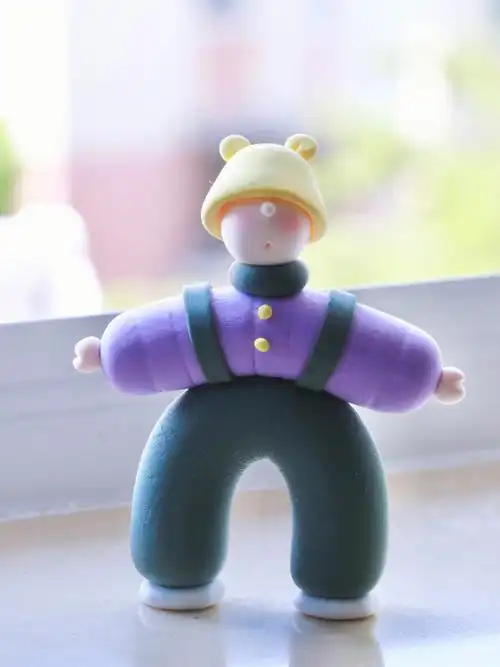 黏土小人儿丨07穿背带裤的小黄帽娃娃