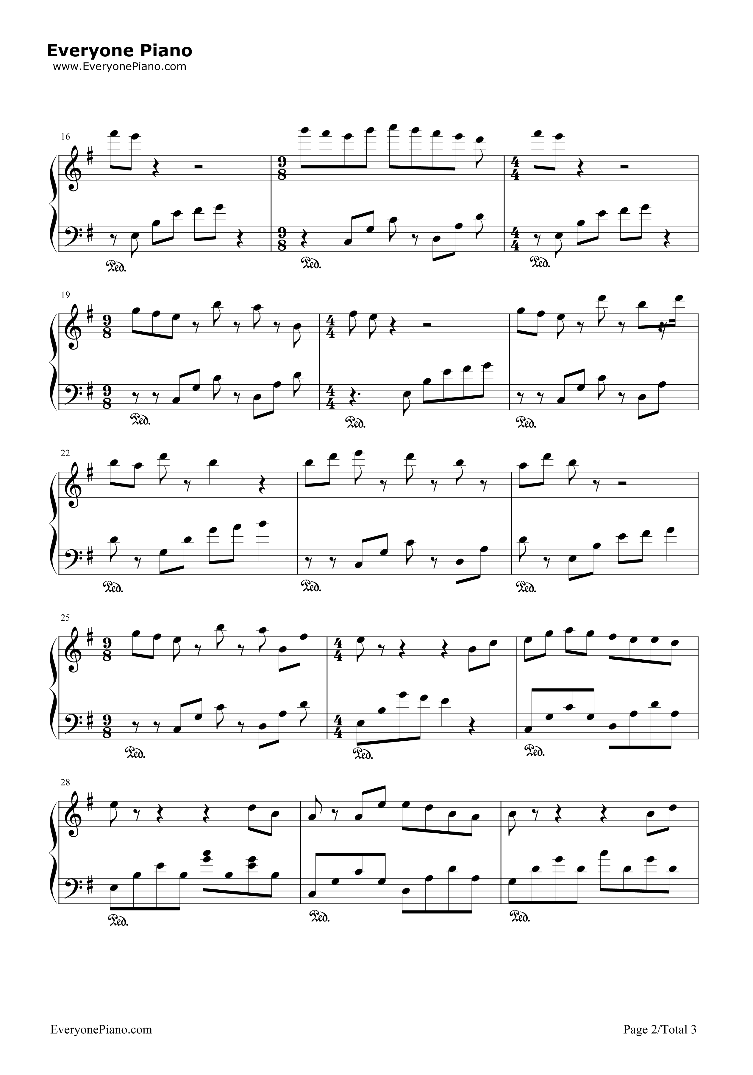 典狱司-《老九门》片尾曲五线谱预览2-钢琴谱文件(五线谱,双手简谱