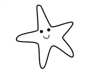 海星简笔画 线描海星简笔画简单步骤画法图海星简笔画怎么画 海洋动物