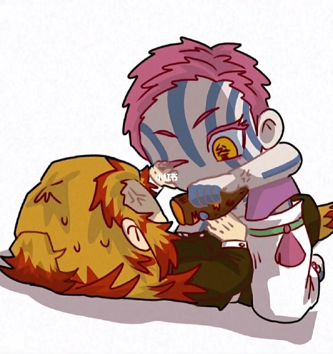 q版猗窝座和大哥都好可爱啊救命!(土拨鼠叫jpg.