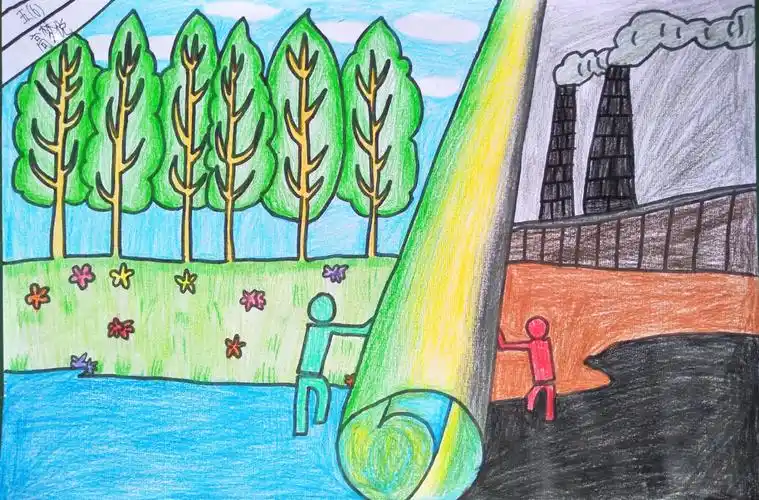 古城实小举办"保护生态环境,共建美好家园"绘画展