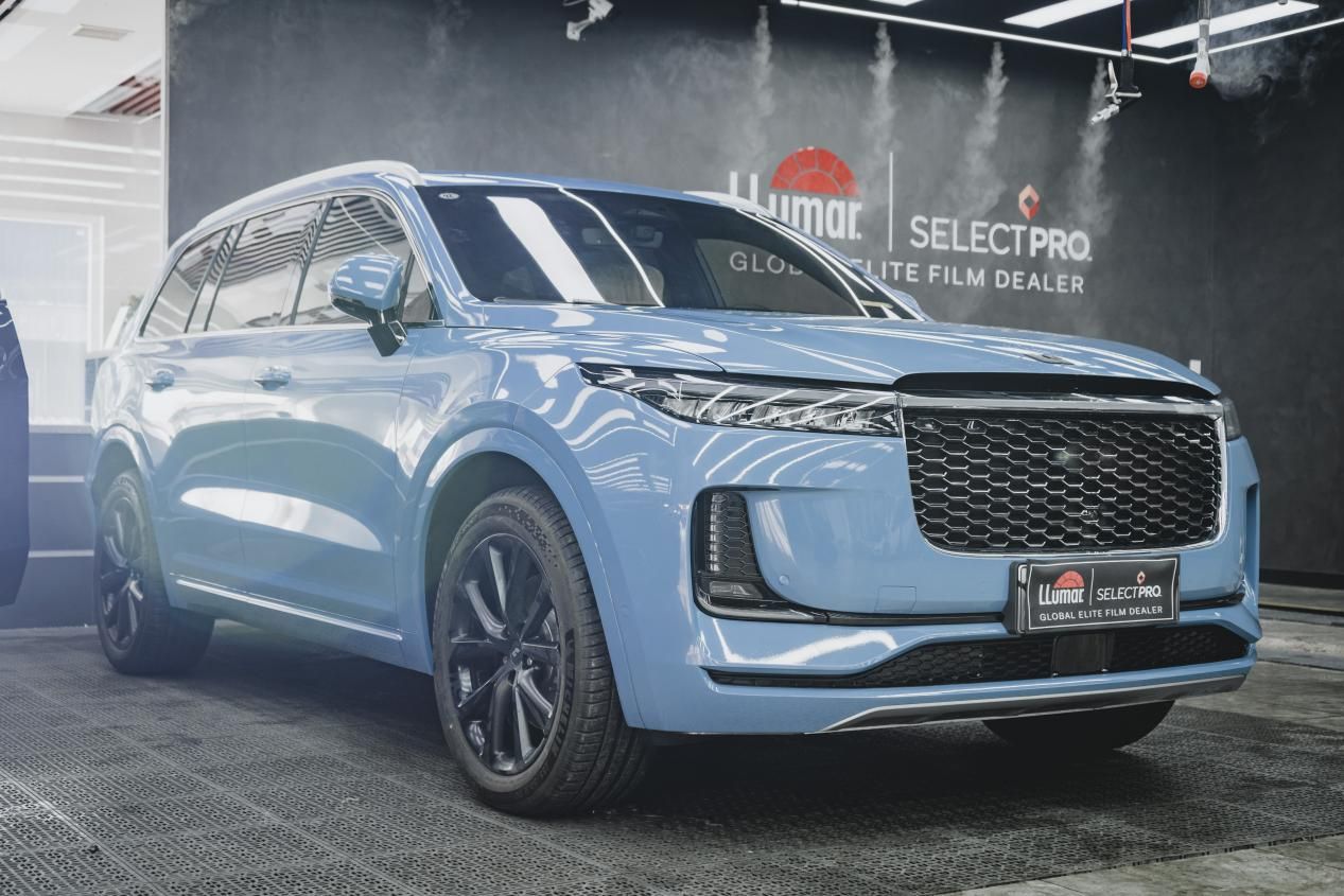 天津贴膜理想one瓷器蓝改色案例分享_搜狐汽车_搜狐网