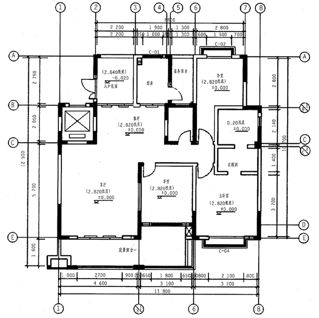 室内设计图的地面平面图