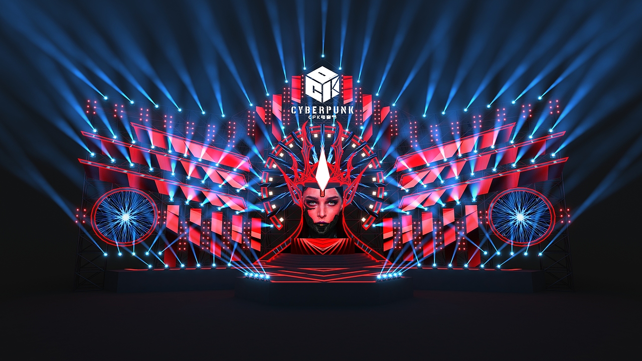 重庆cpk电音节舞美设计|空间|舞台美术|壹制作韩磊_原创作品-站酷