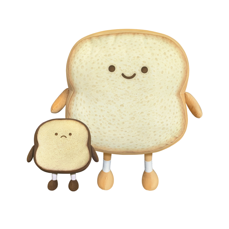 猫范 吐司切片面包抱枕靠垫公仔毛绒玩具动漫周边滑稽搞怪表情包