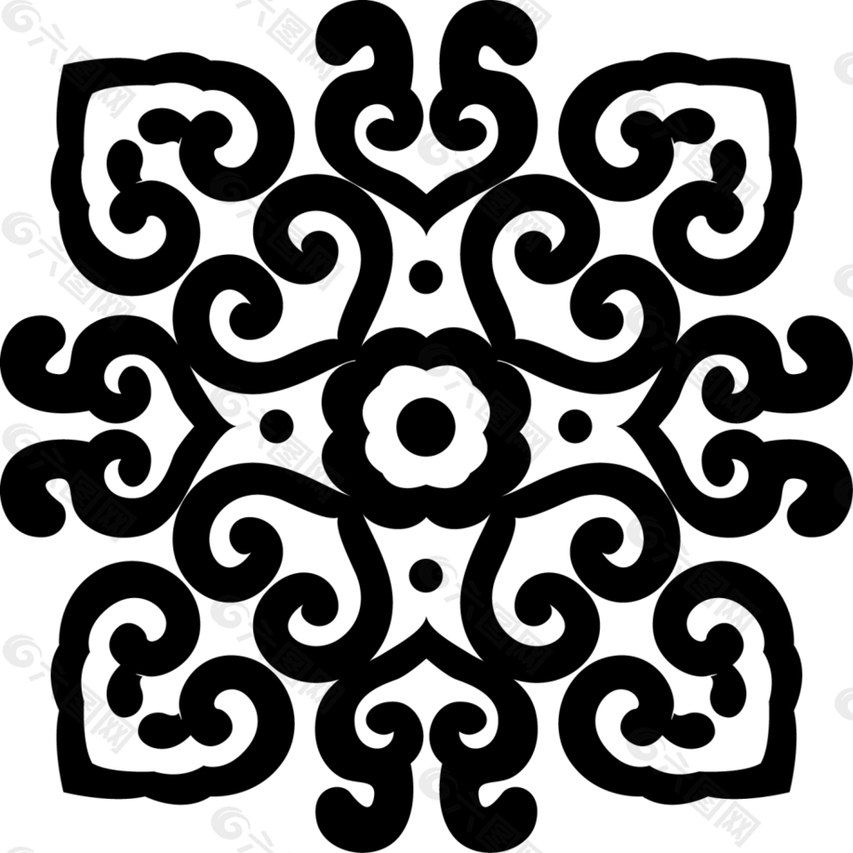 花纹剪影元素设计平面广告素材免费下载(图片编号:8686104)-六图网