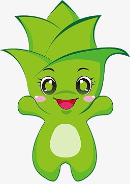 卡通简单绿色竹笋吉祥物幼儿形象