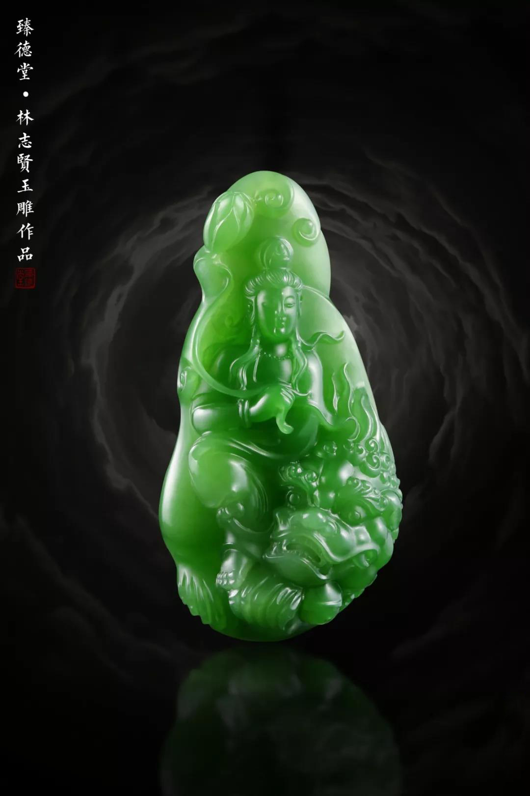 观像净心 渐入菩提——林志贤(十二)碧玉作品欣赏 - 新时代玉雕大师网