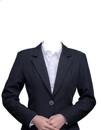 白底 i>女 /i>士正装证件照模板