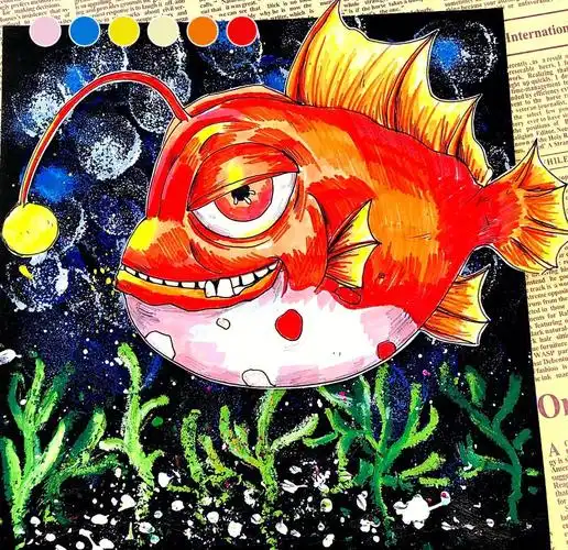 灯笼鱼67岁少儿美术