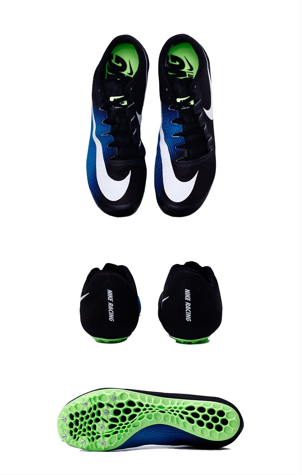 耐克nike zoom ja fly 3 男/女跑步钉鞋 865633-014 38【图片 价格