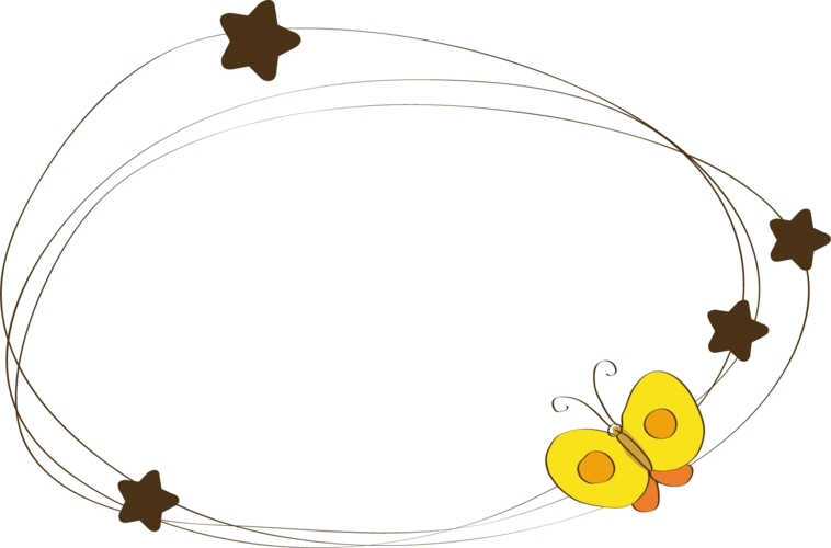 卡通手绘线条蝴蝶边框图片