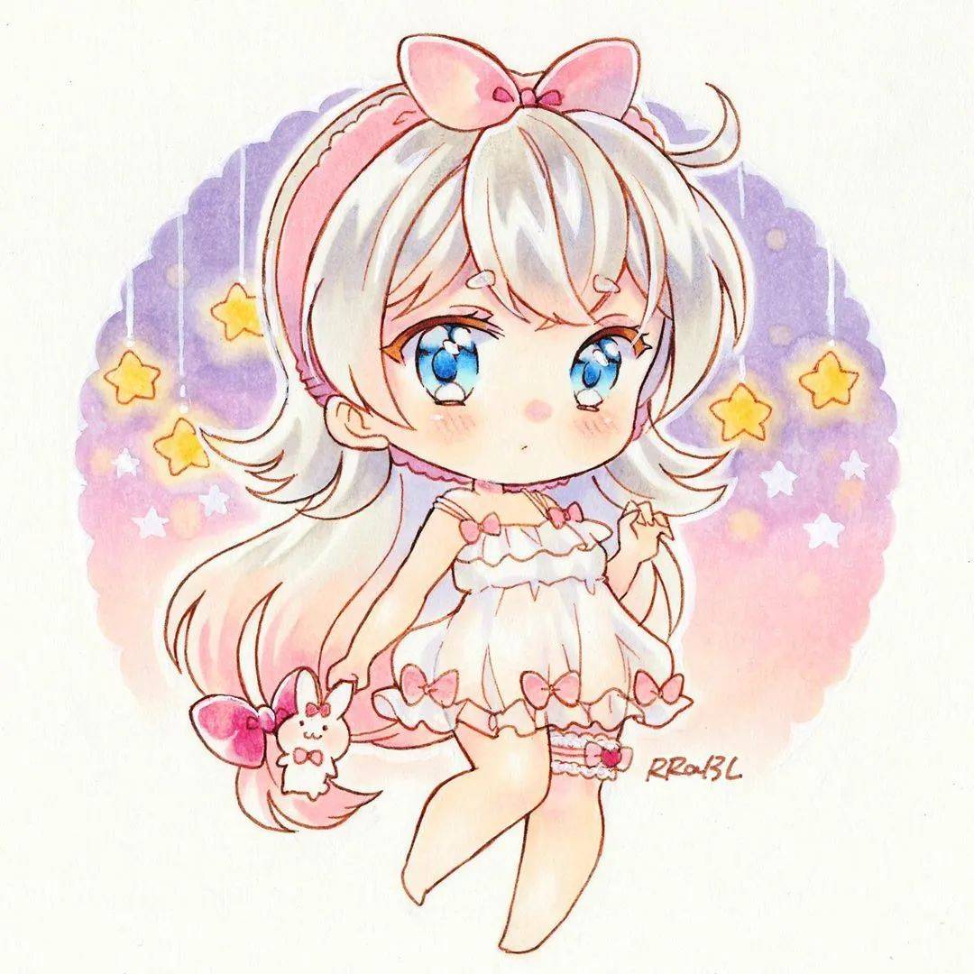 马克笔手绘 | 超萌超可爱q版马克笔动漫手绘,没有你绝对不行