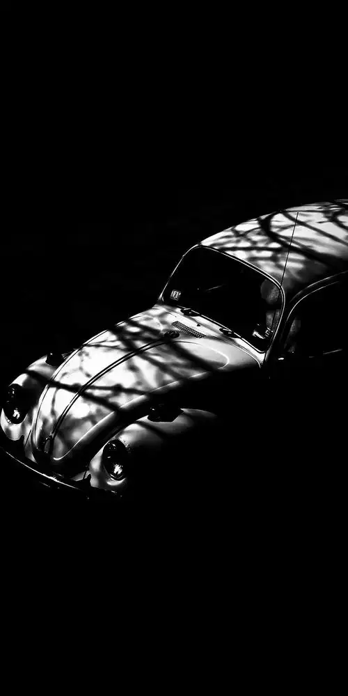 老式大众黑色甲虫,高清图片,手机壁纸