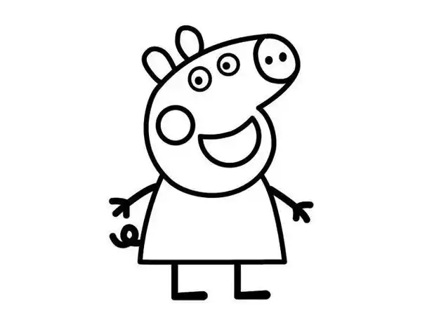 简单的简笔画教程小猪佩奇(一起学画小猪佩奇)(11)