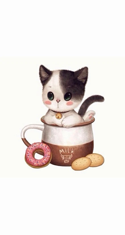 超软超q的猫咪手绘插画~每只都萌翻了[飞吻]女生必看的图片和漫画都在