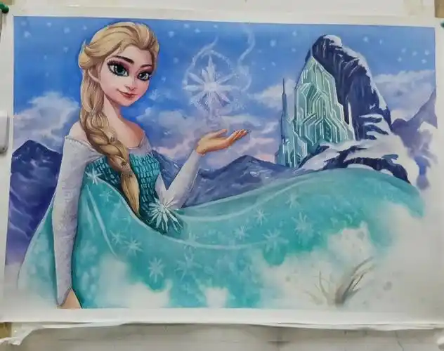 冰雪奇缘#水彩画教程  #动漫手绘  #冰雪奇缘  #寻找小红书绘画大神