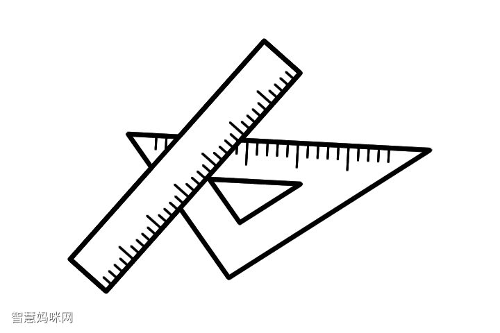 各类尺子的简笔画