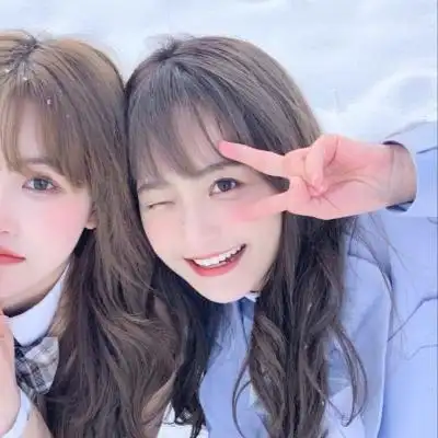 顾柒颖ins一对两张清新闺蜜头像