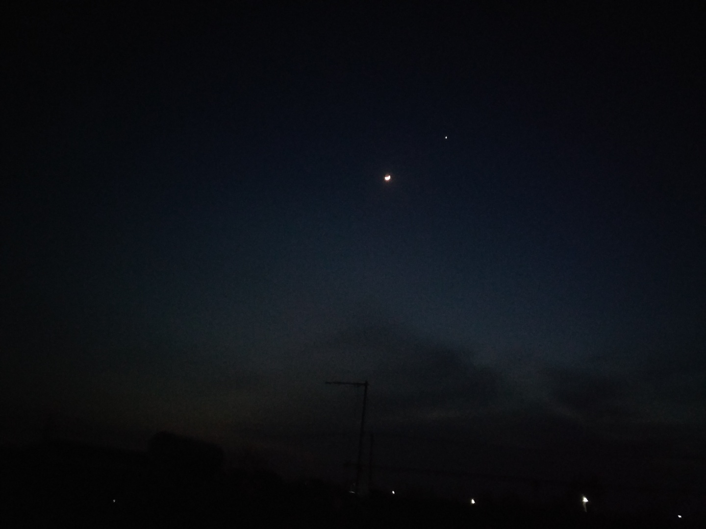 夜晚的天空,落日时的天空以及此刻的景象都是这么的美好