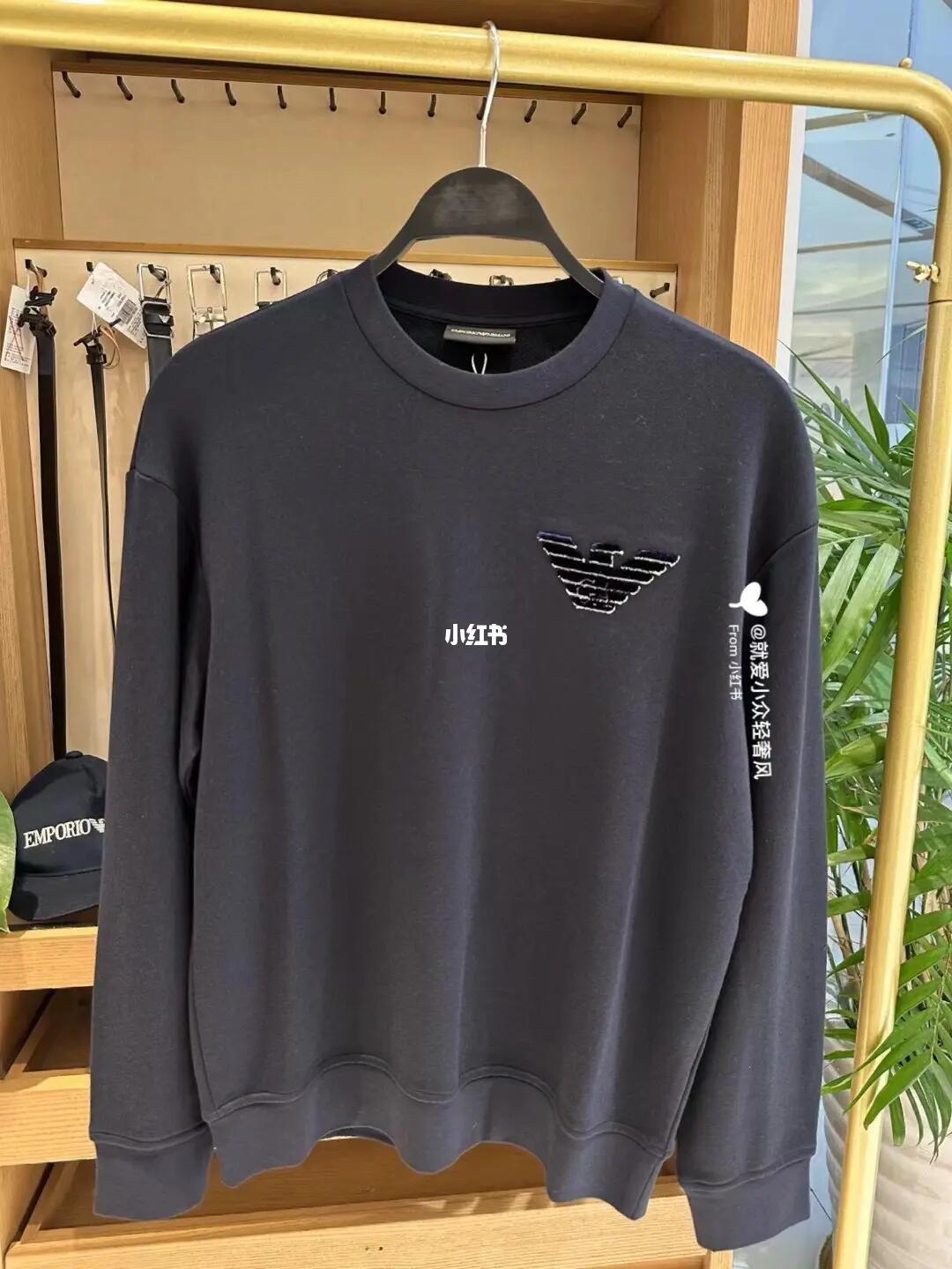 阿玛尼|鹰标刺绣卫衣36615折76615xx