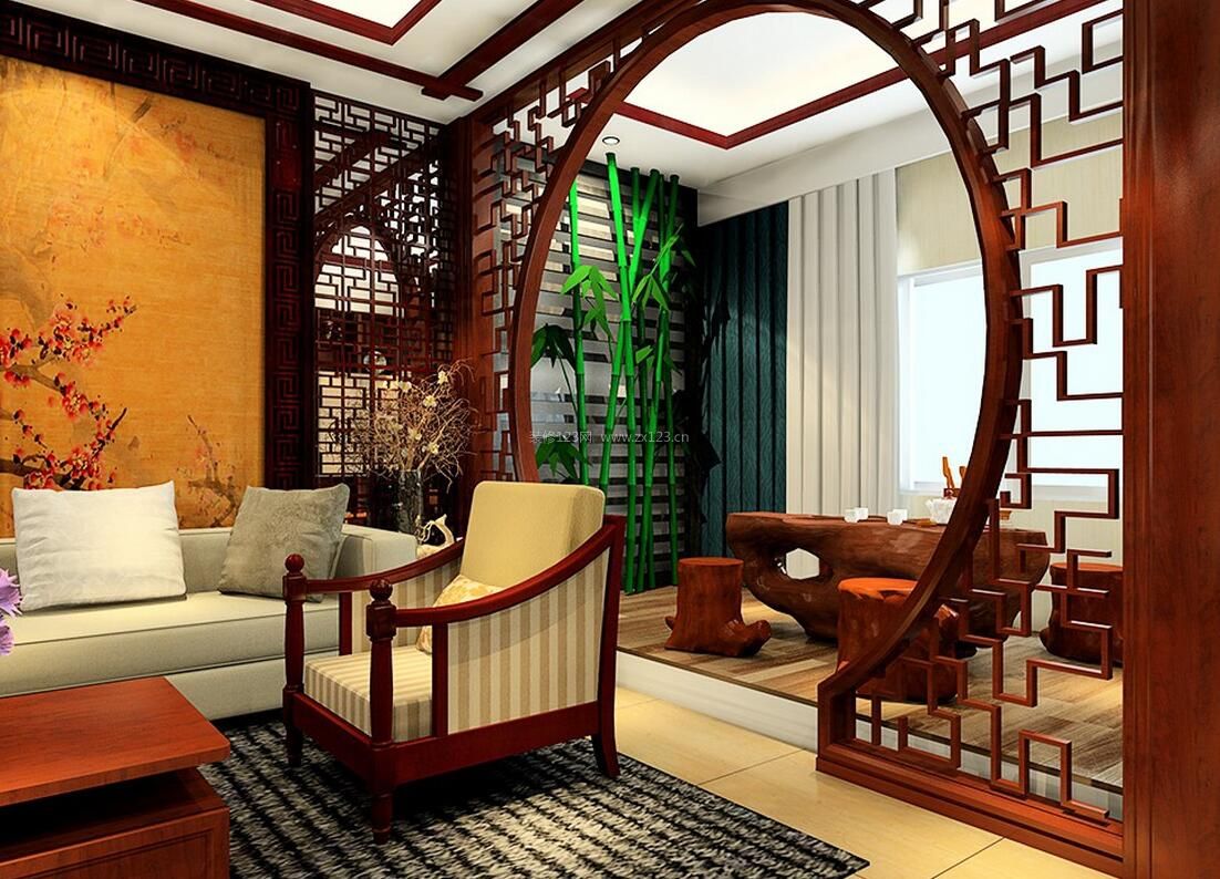 家居客厅中式风格门洞造型效果图