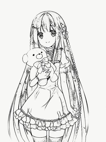 可爱女生简笔画萌动漫