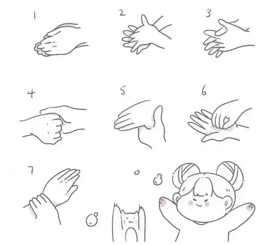 05. 用七步洗手法,认真洗手.