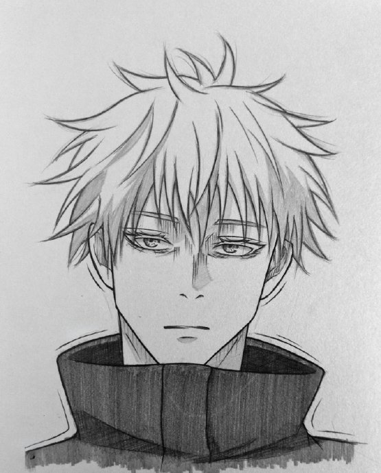 动漫人物素描手绘作品