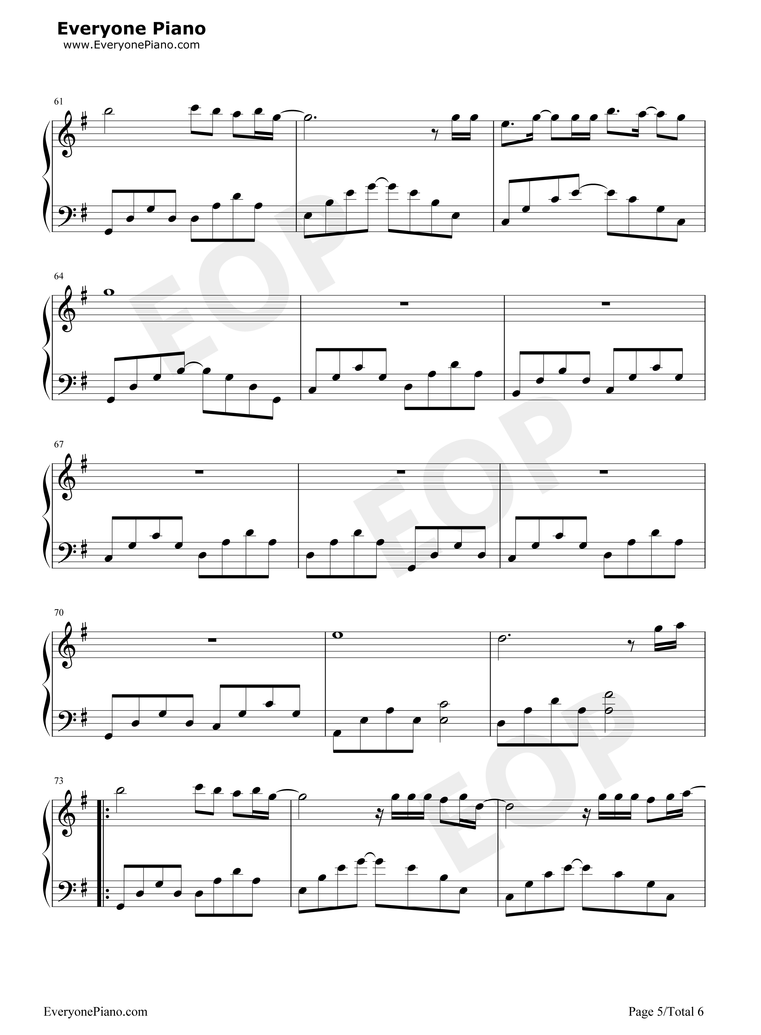 骄傲的少年-那年那兔那些事儿第二季片尾曲-正能量神曲五线谱预览5