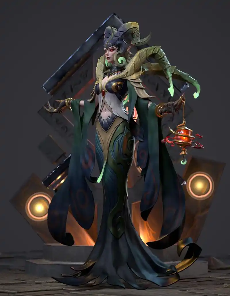 3d建模风格化角色:苍域龙主.【月上一世界,天下分三界,苍域 - 抖音