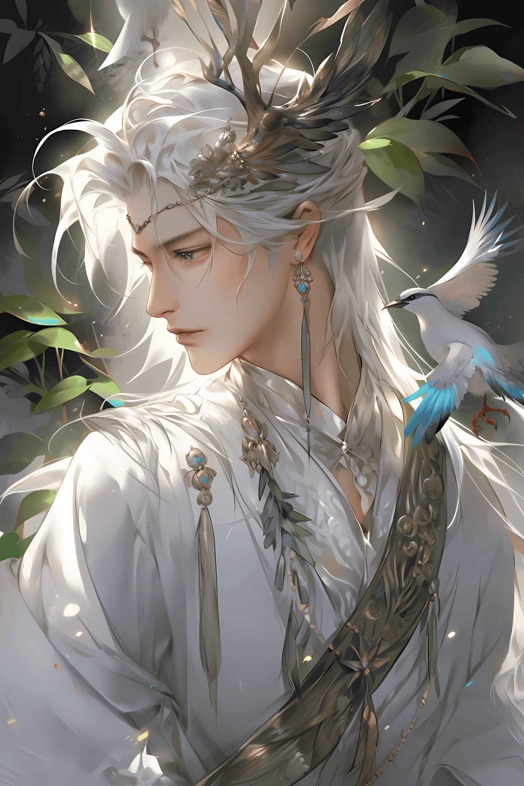 古风仙侠帅哥白鹤仙人-2