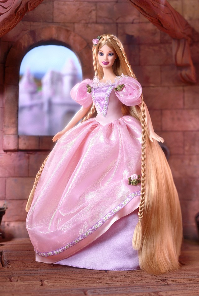芭比娃娃 2001限量版 rapunzel barbie03 doll 长发公主【价格39.